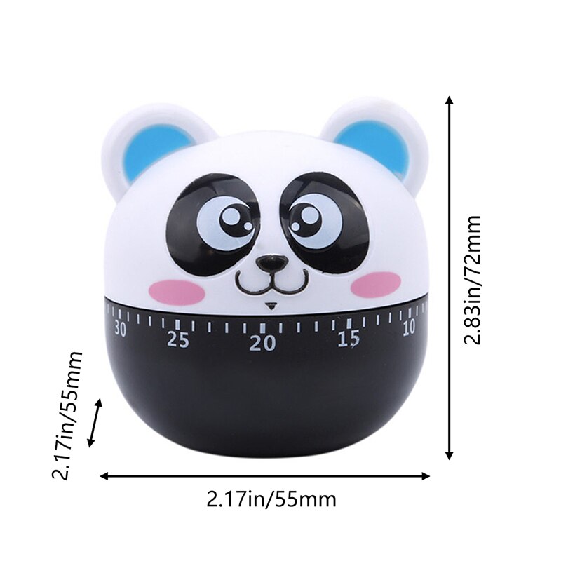 Minuterie de cuisine en forme de Panda, 60 minutes, facile à utiliser, aide à la cuisson, outils ménagers, décoration de la maison