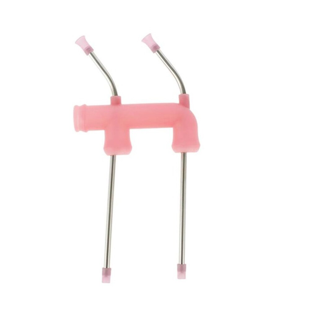 Bier Snorkel Stro Bier Bong Trechter Slammer Dubbele Snorkel Drinken Bier Bar Gereedschap Festivals Party Dispenser Beers Bottle: Pink-2