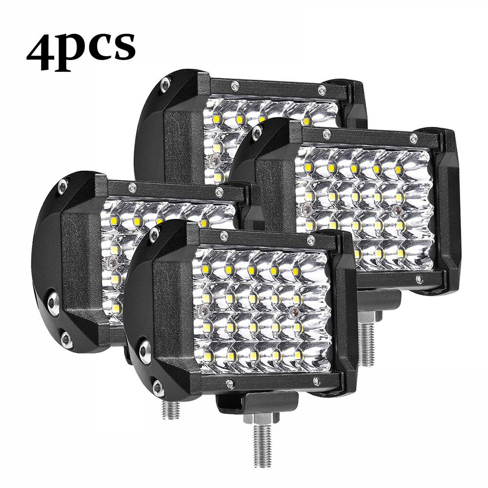 2PCS LED Bar 4 inch 72W LED Light Bar 4 Rows Work Light bar for Driving Offroad Boat Car Tractor Truck 4x4 SUV 12V 24V: 4x 72w work light