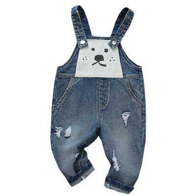 Tuta in Denim di cartone animato per bambini primavera coreana Baby Jean 2021 Spring Baby Boys tuta in Denim Toddler Cowboy pantaloni tute