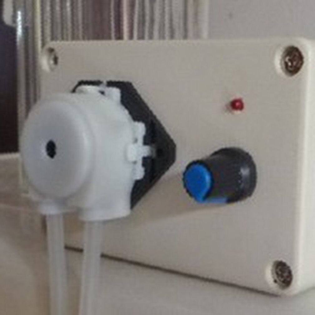 DC 12V Dosing Pump Adjustable Flow Rate DC Motor Laboratory Mini Acid Dosing Peristaltic Pump for Aquarium Lab