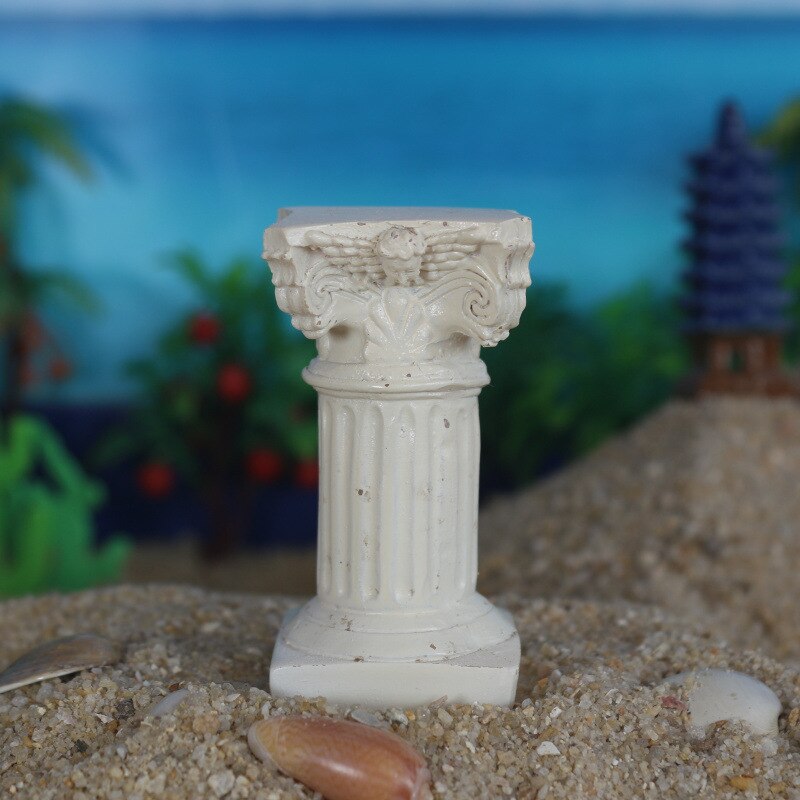 Garden Decoration Resin Roman Column Sculpture Europe Classical Architecture Mini Roman Column Statue Shooting Scene Decor