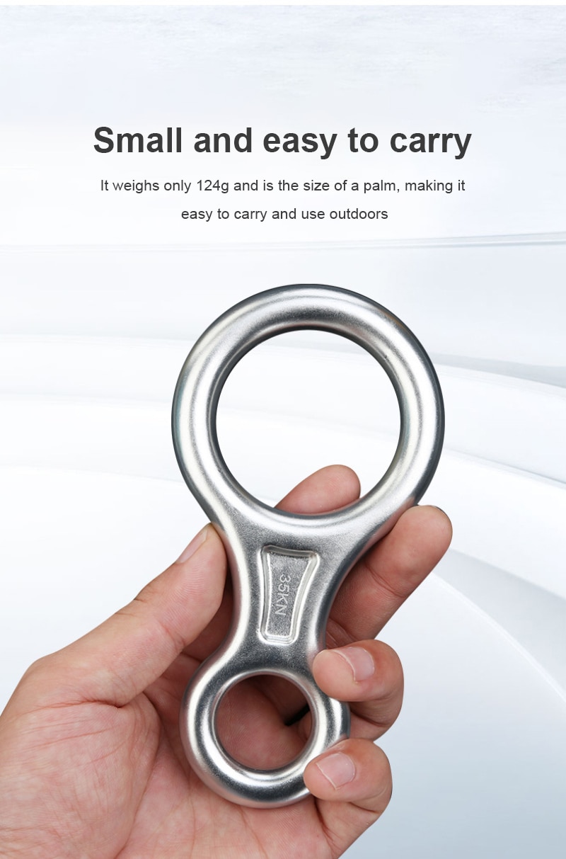 Outdoor Speed 8-ring Descent Device High Altitude Slow Descent Device Protector Outdoor Rock Climbing Equipment