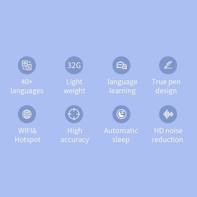 Aparato para traducir lenguaje inteligente 2 en 1 bolígrafo de traductor instantáneo 40 idiomas para aprender viajes reunión de negocios