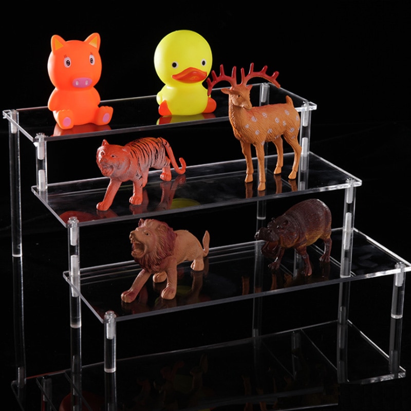 1/2/3 Tiers Clear Acrylic Toys Car Mold Organizer Showing Jewelry Display Shelf Shoes Rack Sunglasses Storage Bag Display Stand