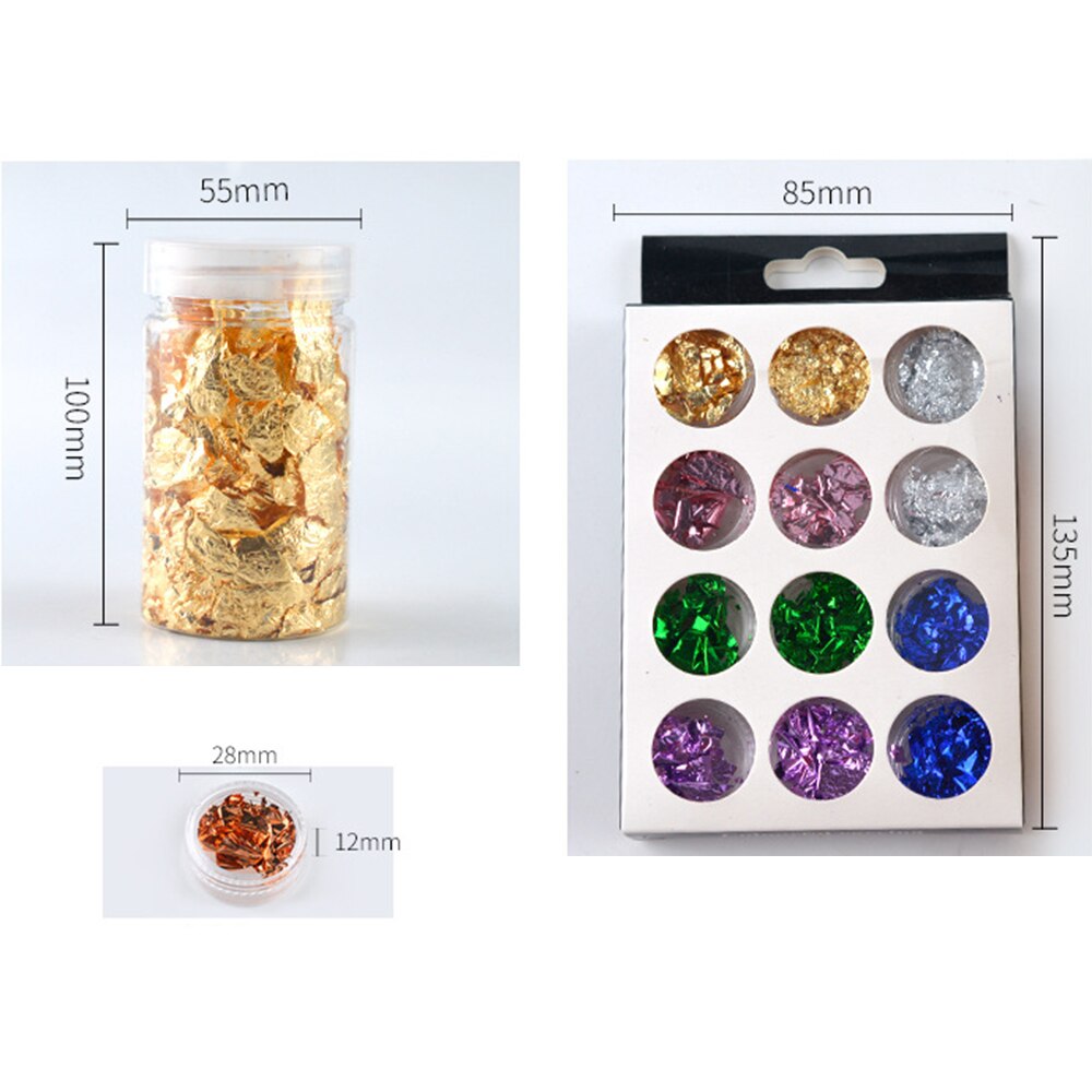 Imitation Gold/Sliver/Copper Foil Art Craft Paper Leaf Leaves Sheets Bulk Foil Paper Leaves For Gilding DIY UV Mold Decor