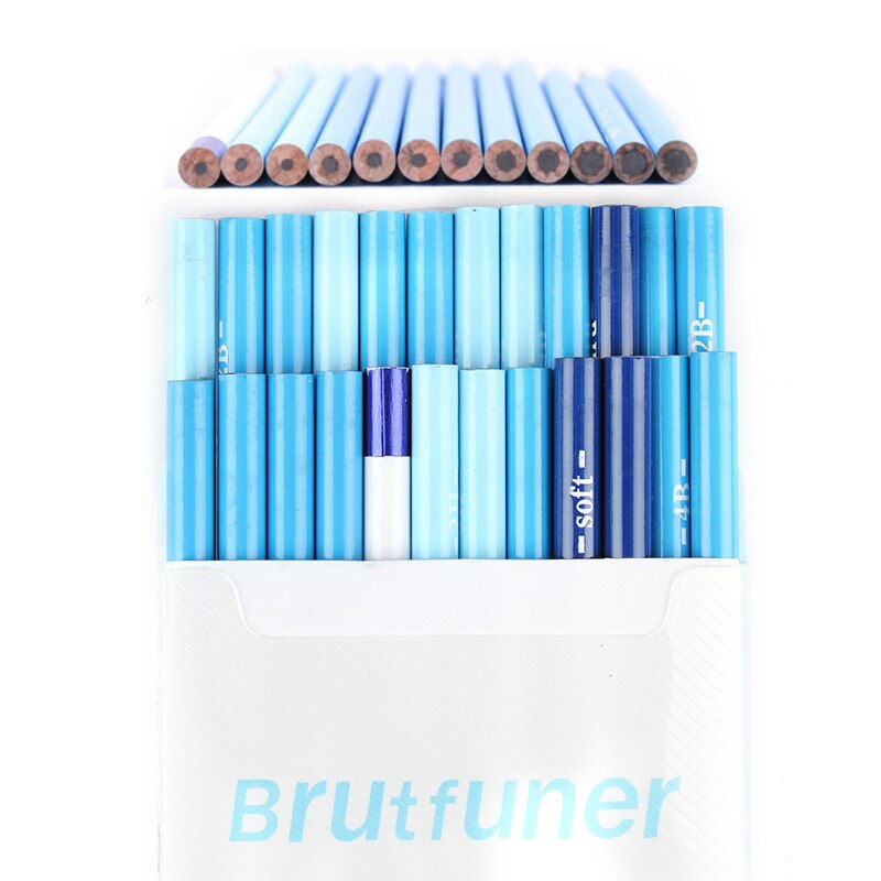 Sketch Pencil Set Sketching Drawing Kit Wood Pencil Pencil Bags For School Students Art Supplies