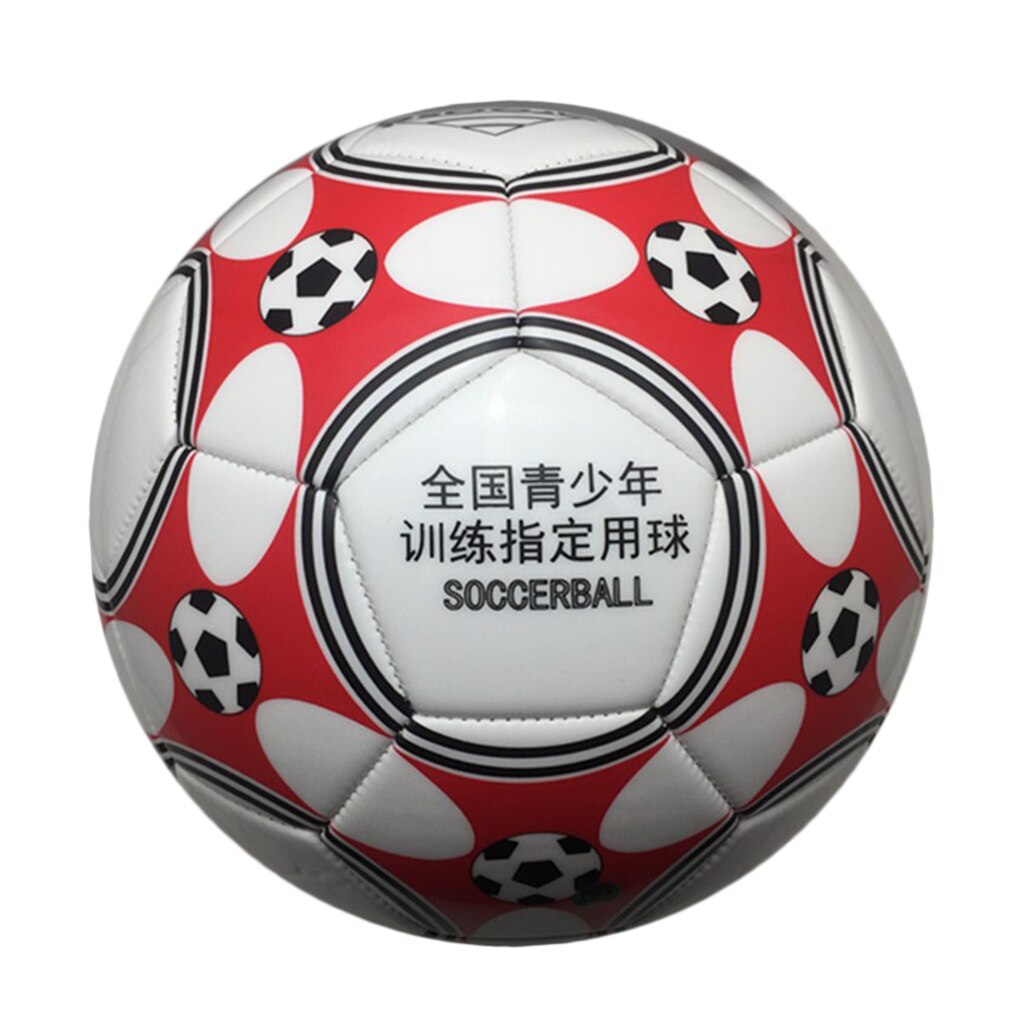 Official Soccer Ball Size 5 Kids Adults Training Practicing Ball - Black Red