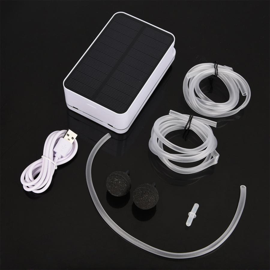 Solar Powered Waterproof Oxygenator Aerator Air Pump Oxygen for Outdoor Pool Pond Emergency