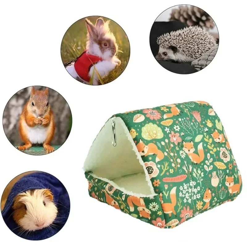 Cómoda casa para hámster, estera cálida, cama para dormir de animales pequeños, nido de conejillo de indias suave, Mini jaula para conejo, estera de ardilla