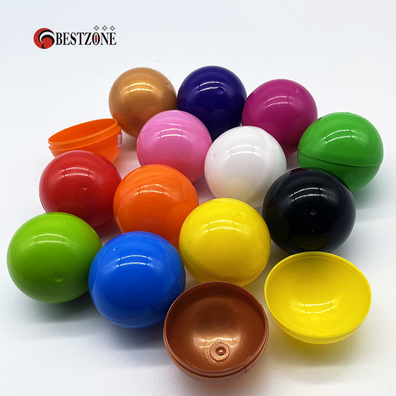 Capsules rondes en plastique PP, 100 pièces/lot, 50MM, environ 2 pouces, jouet, boule Surprise vide, peut ouvrir les enfants, pour distributeur automatique