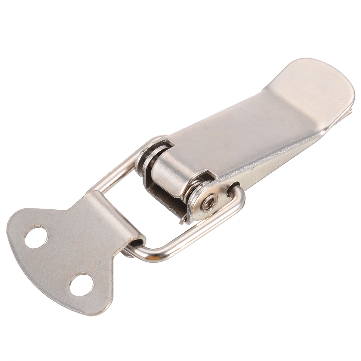 4pcs Stainless Steel Buckle Snap Hasp Cabinet Luggage Closure Spring Loaded Toggle Tie DIY Metal Buckles Lock Fasteners Tools