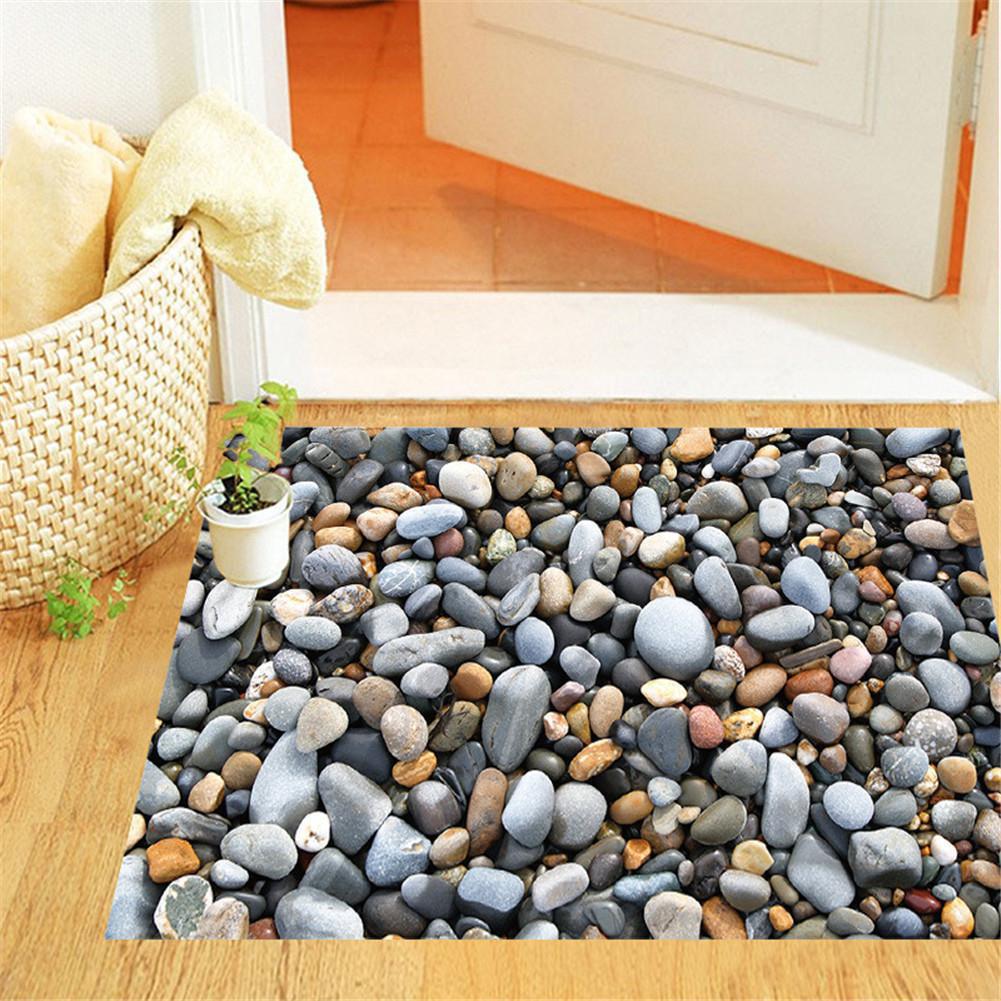 Pegatina de suelo empedrado resistente al agua, Mural moderno extraíble para sala de estar, baño, decoración del hogar, 1 Uds.