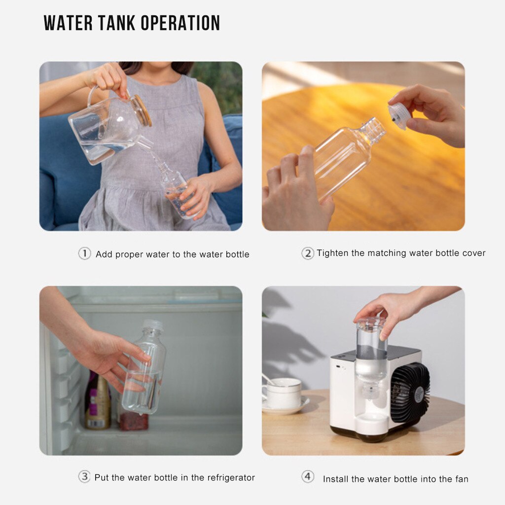 Air Conditioner Air Cooler Portable USB Charging Mini Portable Air Conditioning Fan Home Refrigerator Cooler #z
