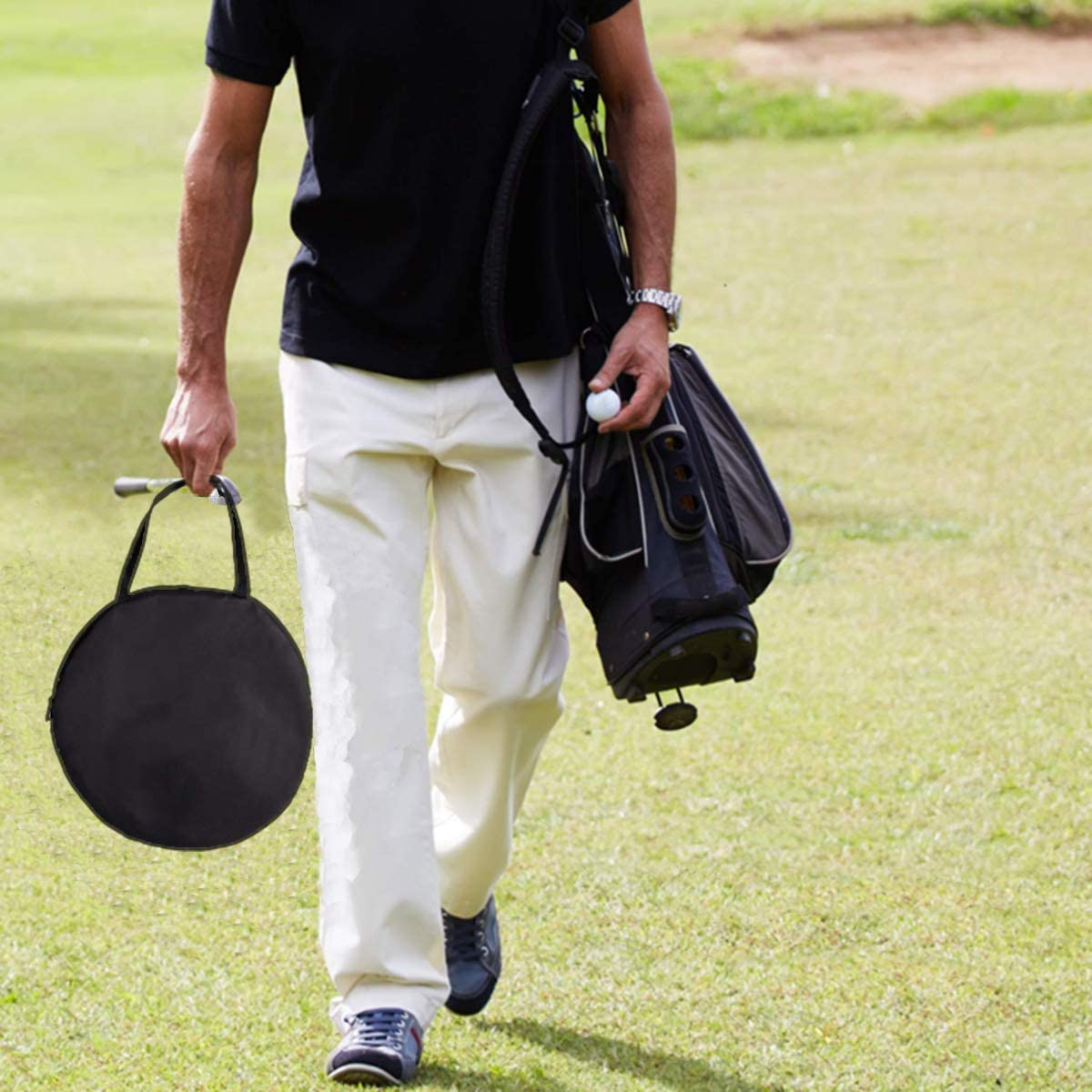 Indoor Outdoor Training Golf Chipping Net Pitching Hitting Nets with Bag Swing Target Pop Up Garden Accessories