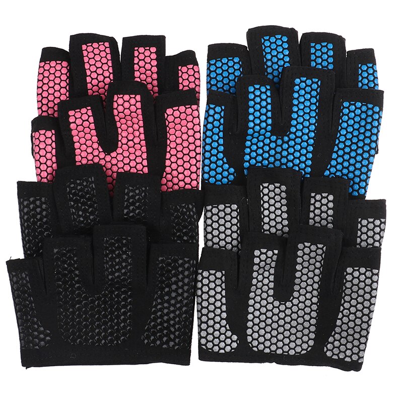 Guantes de medio dedo para Fitness para hombre y mujer, para Crossfit, entrenamiento, gimnasio, levantamiento de pesas de potencia, culturismo, Protector de manos