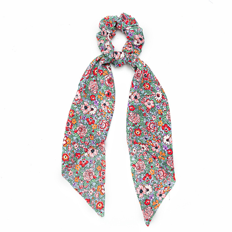 estampado de leopardo lazo largo de satén cinta cola de caballo bufanda lazo para el cabello Scrunchies mujeres niñas bandas elásticas para el cabello accesorios para el cabello
