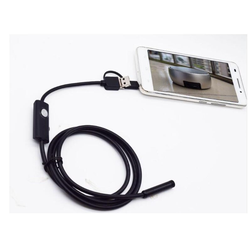 720P USB Camera 3 In 1 Industrial Endoscopy Camera 8mm Endoscope Camera IP67 Waterproof Belt 6 LED For Android Mobile Phone