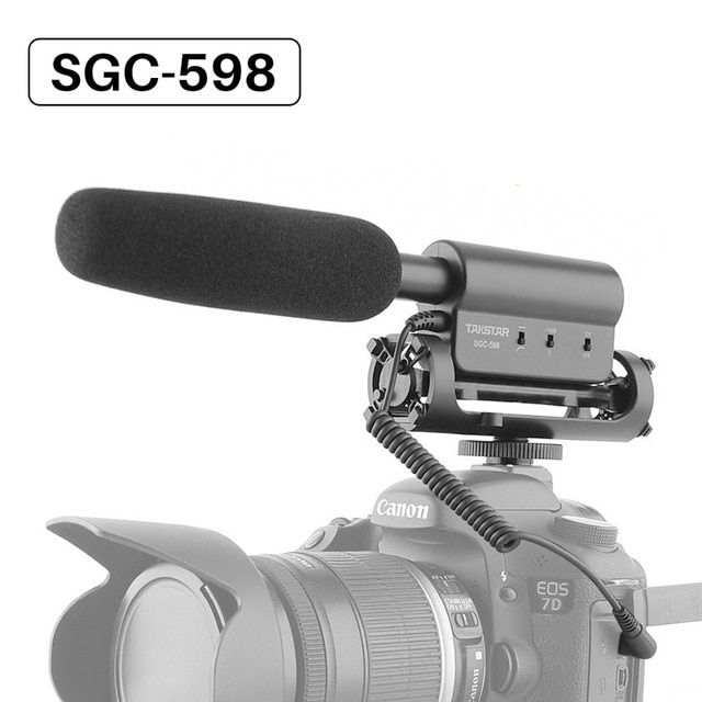 Micrófono condensador Takstar SGC-598 para grabación de vídeo, micrófono para cámara Nikon, Canon, Sony, DSLR, micrófono para entrevista de fotografía