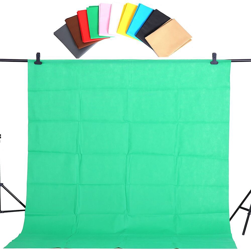 CY 1.6x2m Green Cotton Non-pollutant Textile Muslin Photo Backgrounds Studio Photography Screen Chromakey Backdrop