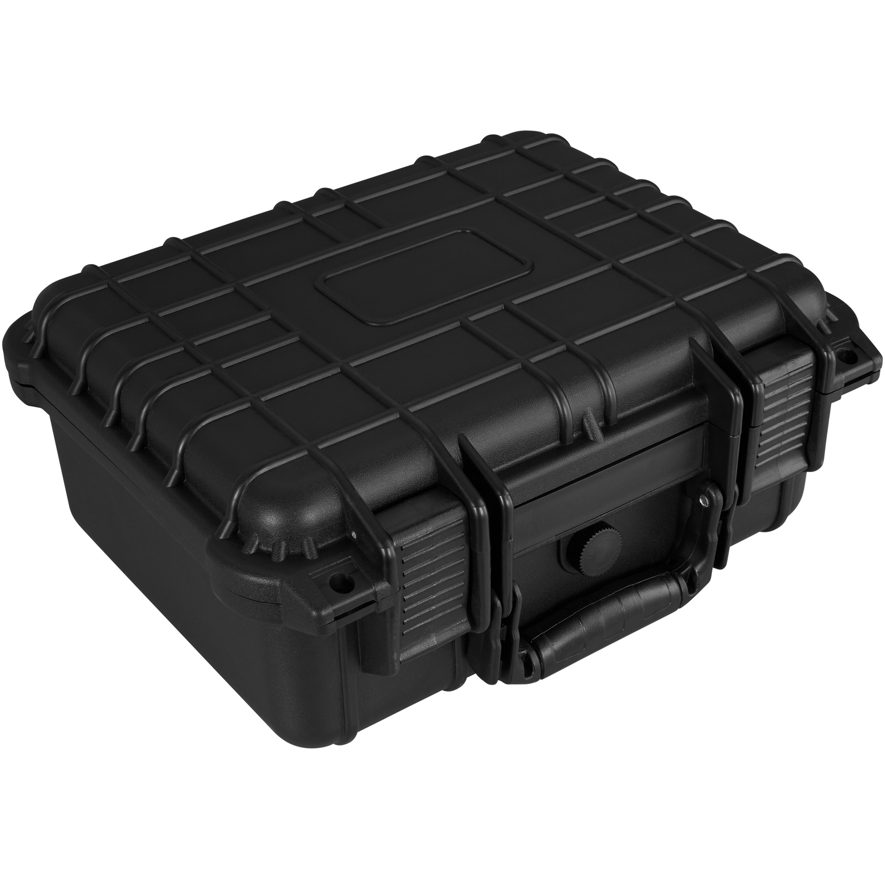 Tectake Maletín protector universal para cámara de fotos tamaño M - maletín de transporte para cámara fotográfica, maletín con cerraduras y almohadillas de espuma, maleta acolchada para llevar cámara de fotos, maletín