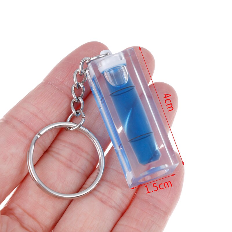 1 Pcs Mini Waterpas Waterpas Hoge Nauwkeurigheid Inclinometer Vloeistofniveau Indicator Met Sleutelhanger Diy Caraft