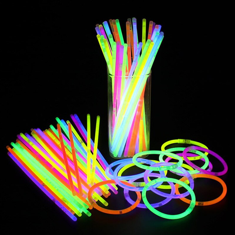4m Leucht Girlanden Fluoreszierende Geburtstag Papier Banner glühen Party Liefert Nacht Party Foto Requisiten Glücklich Geburtstag Party Dekor