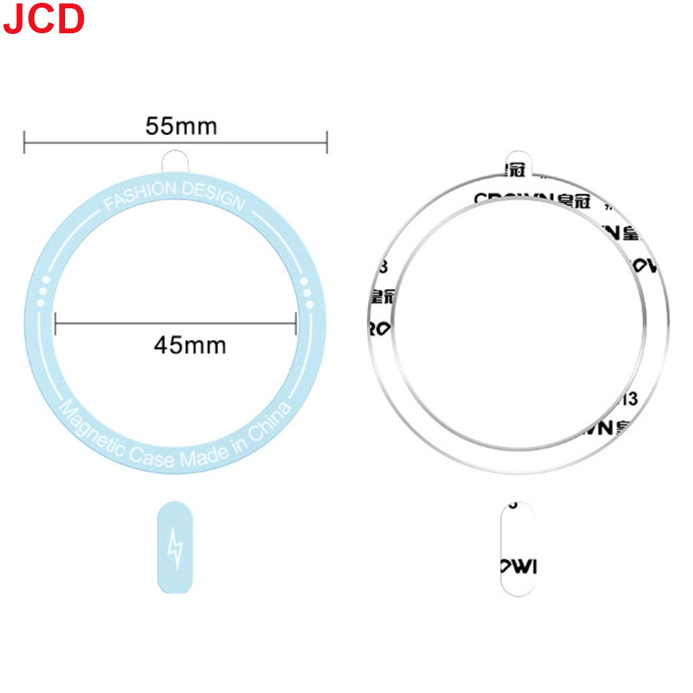 JCD 1pcs Magnetic Metal Plate Ring Metal Plate Sheet Wireless Charger Iron Sheet Sticker for Apple Magsafe Wireless Charging: Transparent
