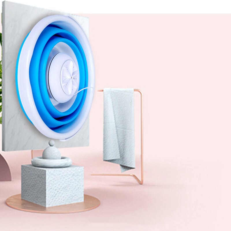 Mini nettoyeur ultrasonique portatif de rondelle de seau de Machine à laver de Turbine pour le Type de voyage à la maison vêtements de blanchisserie d'usb