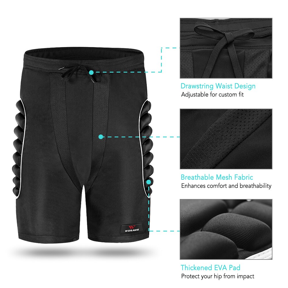 Bicicleta MTB bicicleta pantalones cortos equipo protector acolchado cadera pantalones de esquí Snowboard protector para andar en monopatín Shorts de cadera