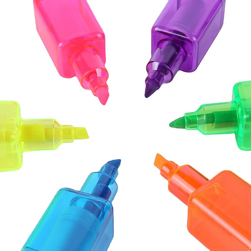 6 farbe/einstellen Nagel-polnischen Flasche bilden Textmarker Kreative Marker Stifte Schule Schreibwaren Tragbare Kunst Zeichnung Fluoreszierende Stift