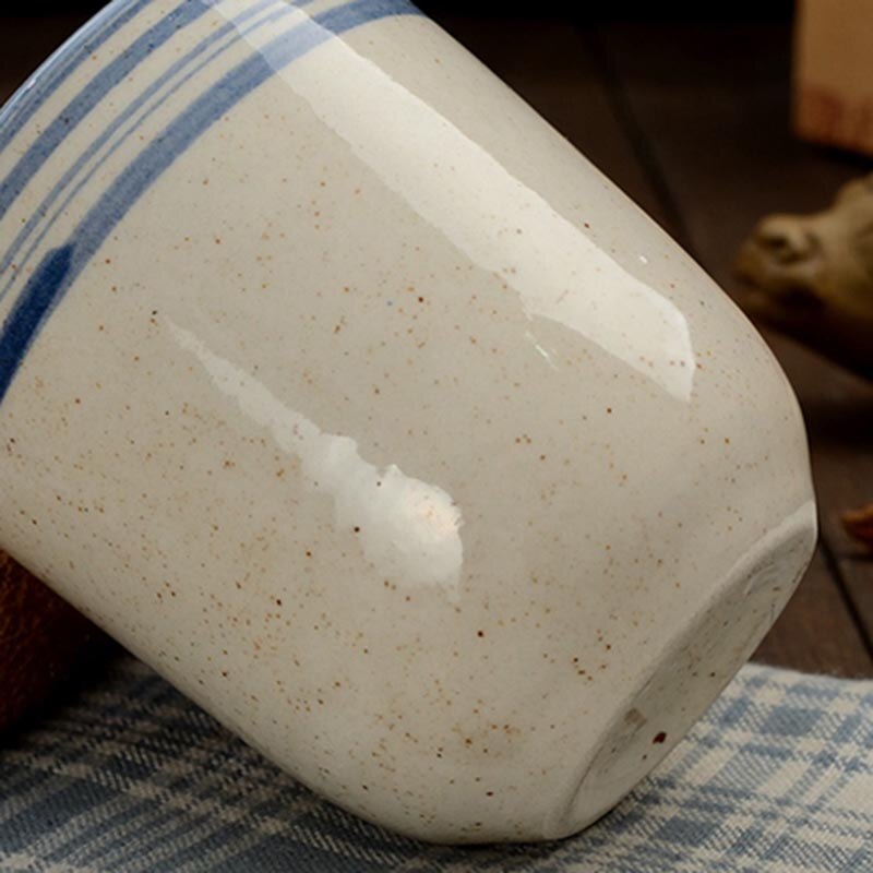 2 stks/partij 150 ml Master Cup Vintage Keramische Grof Aardewerk Handgeschilderde Cups Drinkware Mok Espresso Koffie Melk Mugss Theewaar art