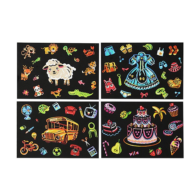 Rainbow Scratch It Scratch Art - Children's Rainbow Scratch Card Magic Pictures