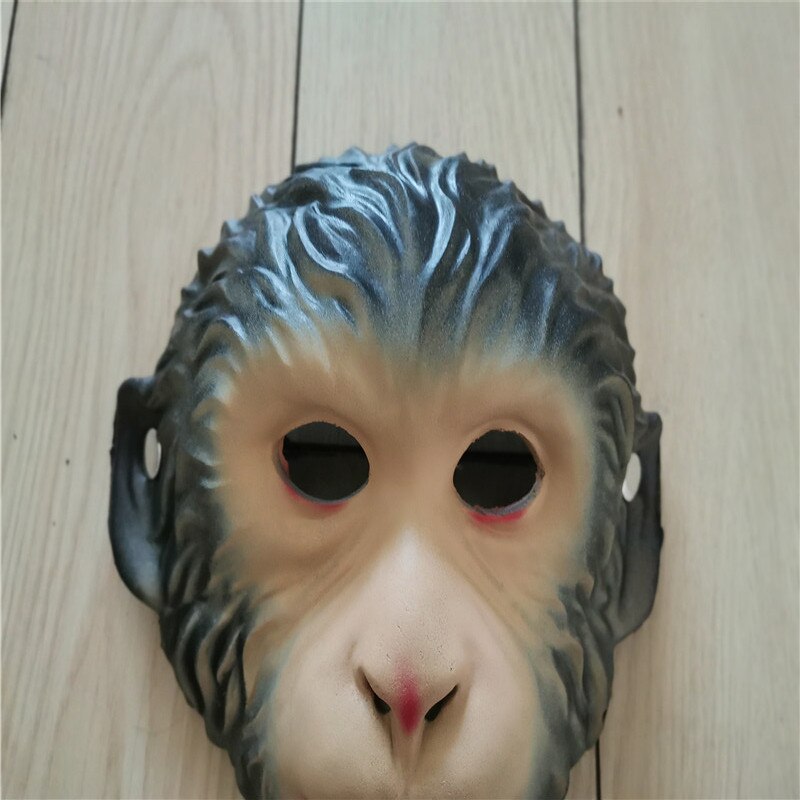 Full Face Animal Mask Cosplay Costume Monkey Adult Child Halloween Party Decoration Party Tricky Fun Mask Fool' Day 22cm