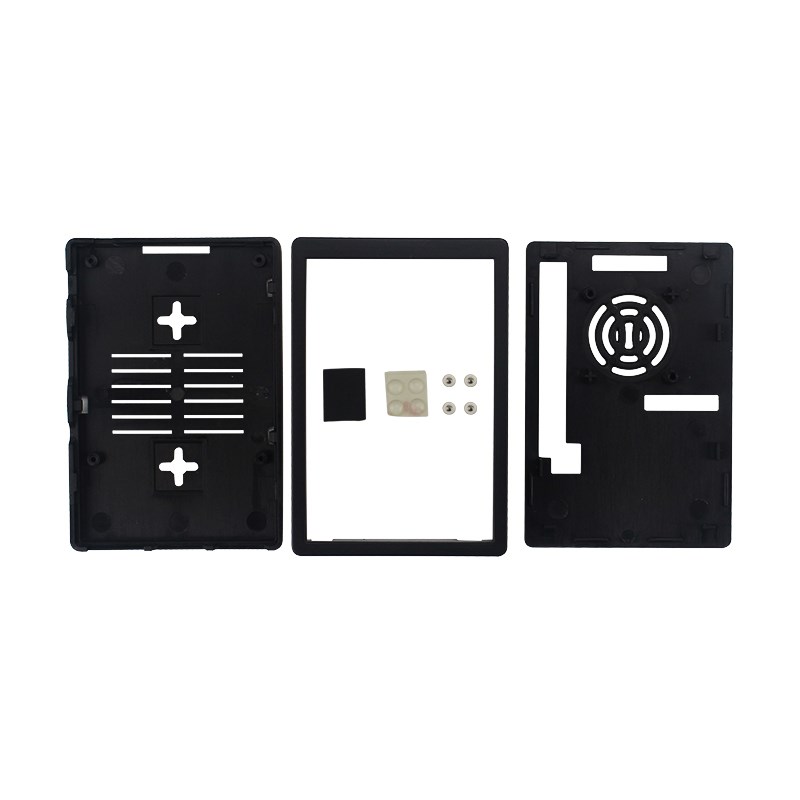 Boîtier en plastique ABS pour Raspberry Pi 3 B +, ventilateur de refroidissement 5V, écran tactile 3.5 pouces