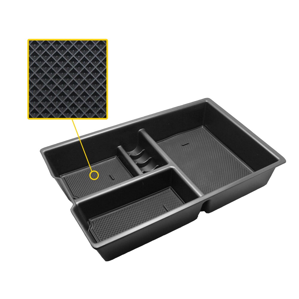 1pcs Black Car Center Console Organizer Tray Replacement Central Armrest Storage Box Holder Fit For Dodge RAM 1500