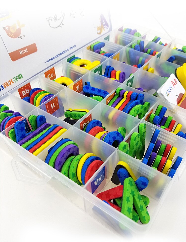 Magnetic Letters 208 Pcs Uppercase Lowercase Foam Alphabet ABC Magnets for Fridge Refrigerator Educational Spelling Learning toy