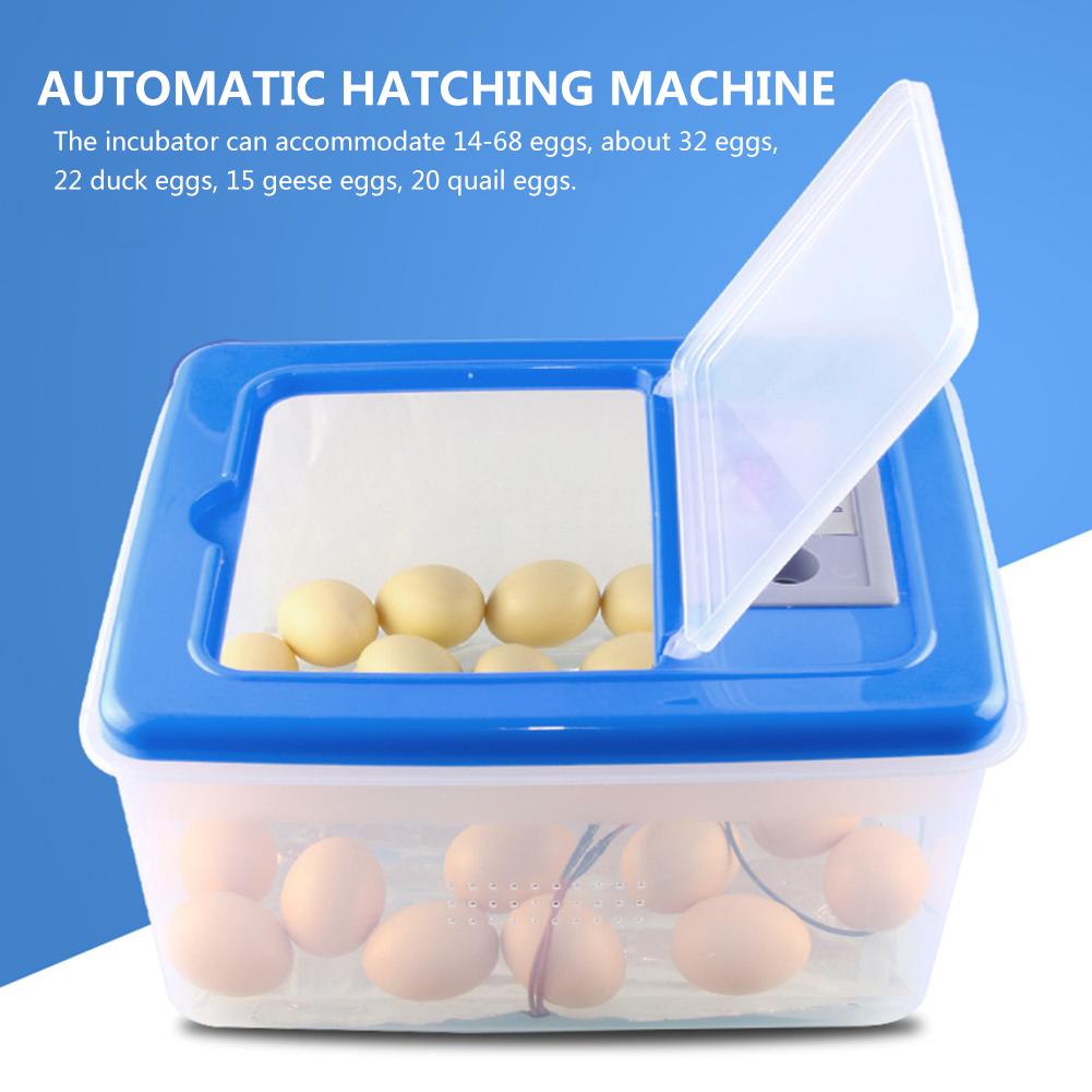 30-34pcs Eggs Automatic Egg Incubator Temperature Control Highly Transparent Egg Breeding Device For Home Use
