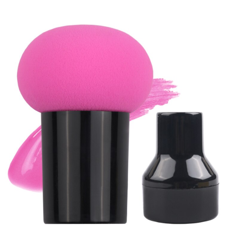 Esponja de maquillaje con forma de seta, esponja de maquillaje en polvo, corrector facial, base, cosmética, 1 unidad: Rose Red