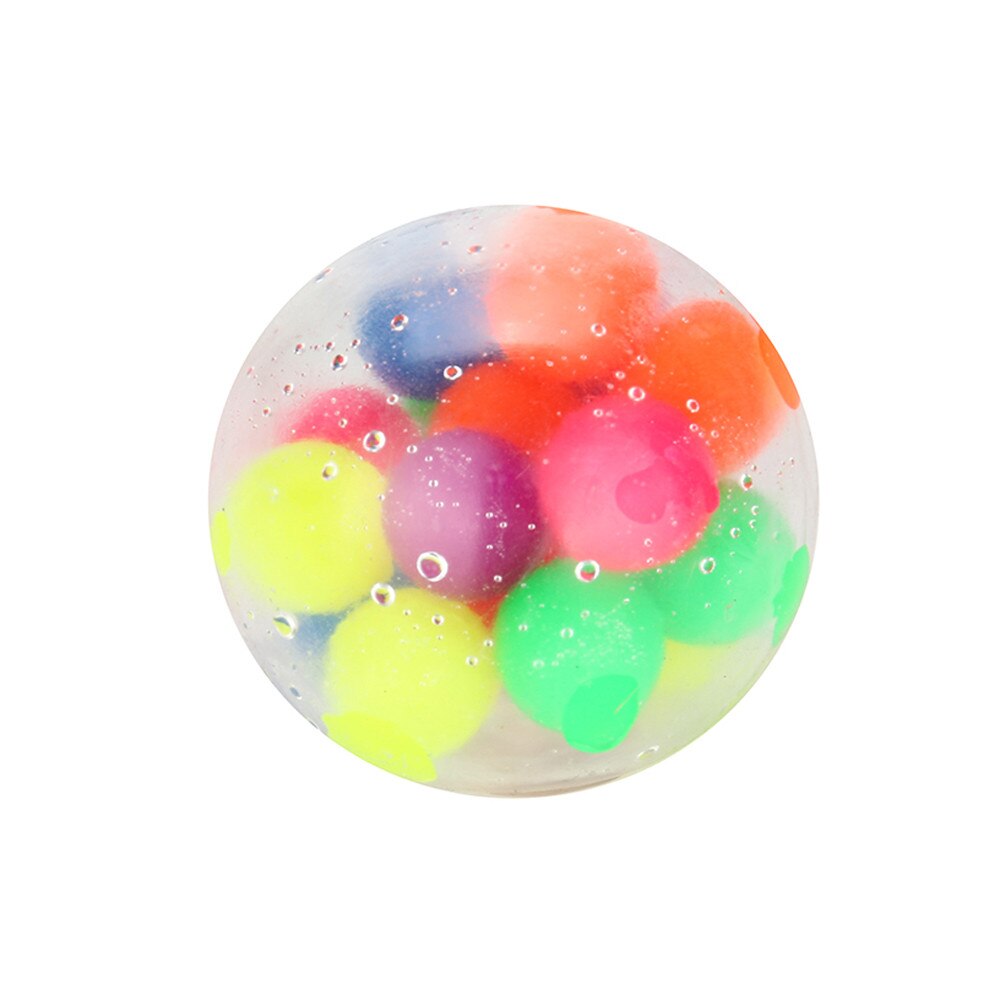 kommen 3PCS ungiftig Farbe Squeeze Relief Ball Spielzeug Transparent Ball Stressabbau Spielzeug Kinder Erwachsene Weihnachten juguete: 1pc