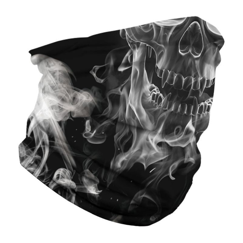 Unisex magisk tørklæde 3d kranium tyr hoved cykling vindtæt pandebånd turban bandanas: 2