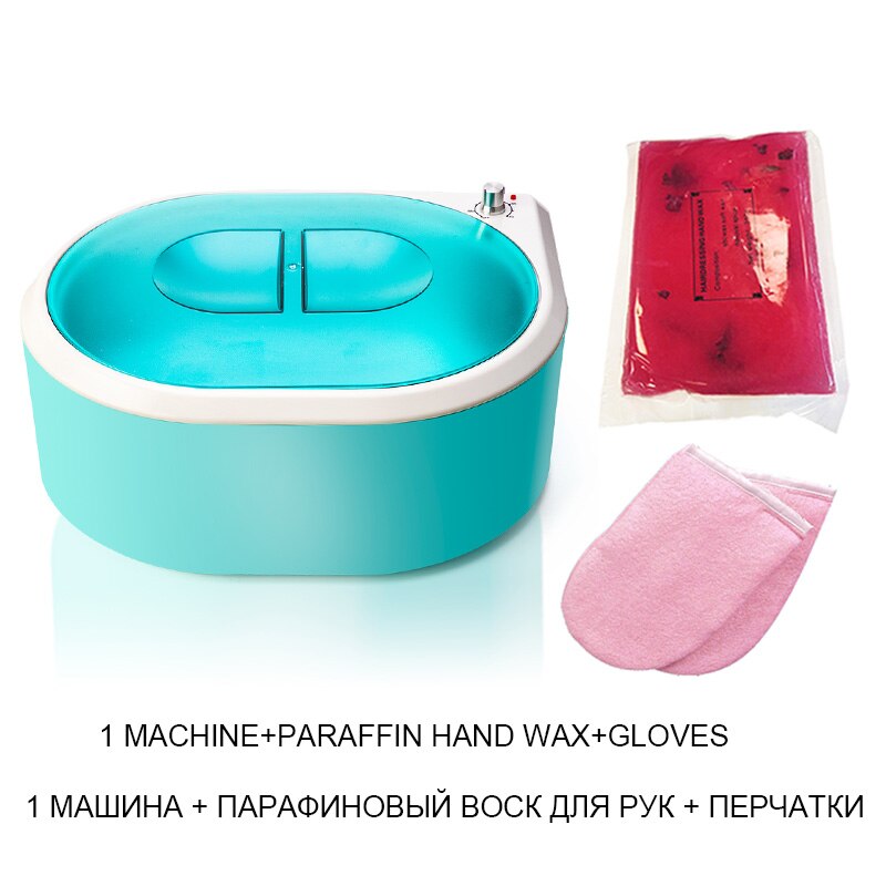 Parafina hænder maskine håndvarmer til paraffin bad fodbad voksvarmer til depilering voks-smelt hårfjerningsenhed eu-stik: Grønt sæt 2