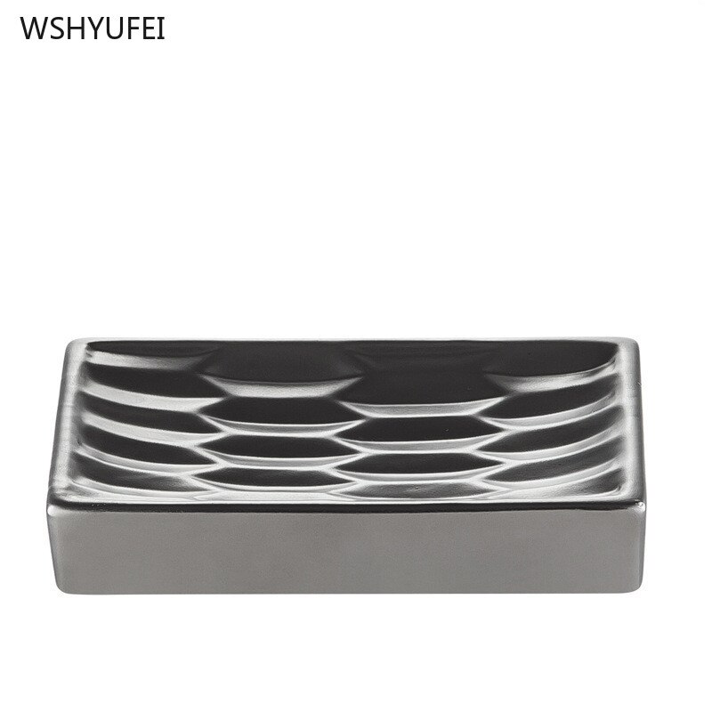 Creativity Silver plated Four piece set ceramic bathroom kit cup soap dispenser soap dish home hotel bathroom washing set