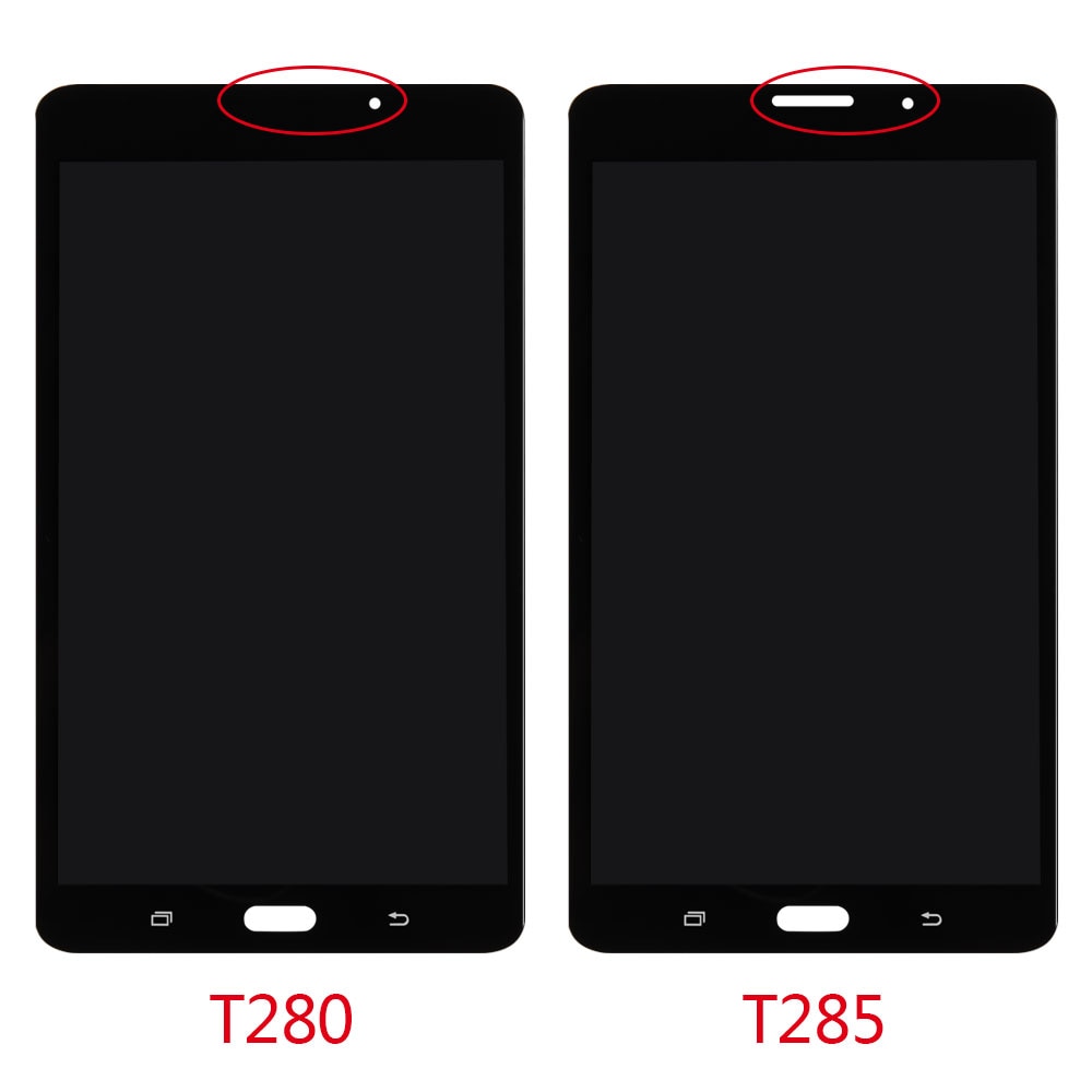 SM T280 LCD For Samsung Galaxy Tab A 7.0 SM-T280 LCD SM-T285 T285 Display Touch Screen Digitizer Assembly Matrix Parts 7"