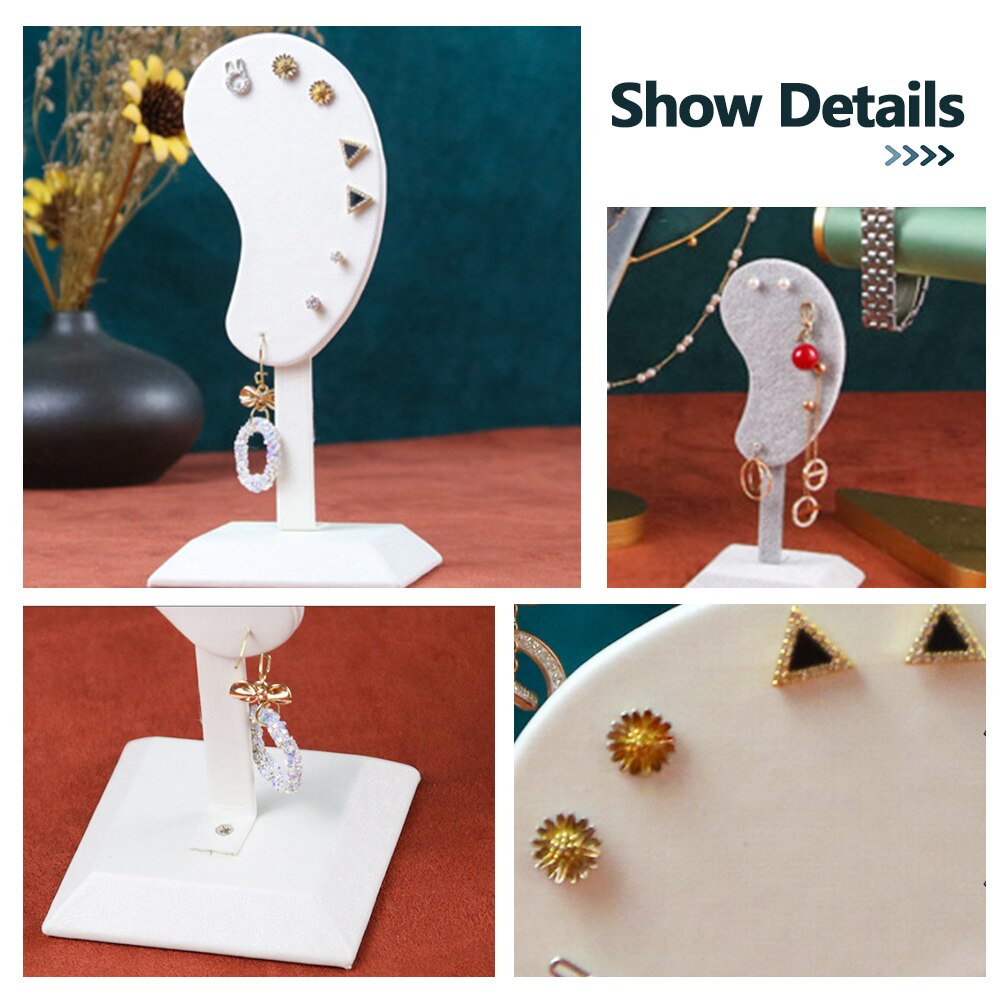 Øreringeholder hylde øre stil sjove øreringe stud opbevaringsstativ smykker butik display stand t-bar