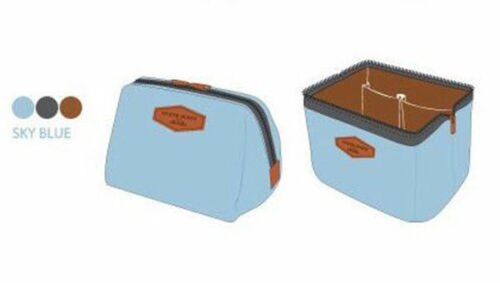 Neceser pequeño de viaje para maquillaje, bolsa de cosméticos, neceser, organizador de aseo personal, Mini bolsas herméticas: Light Blue