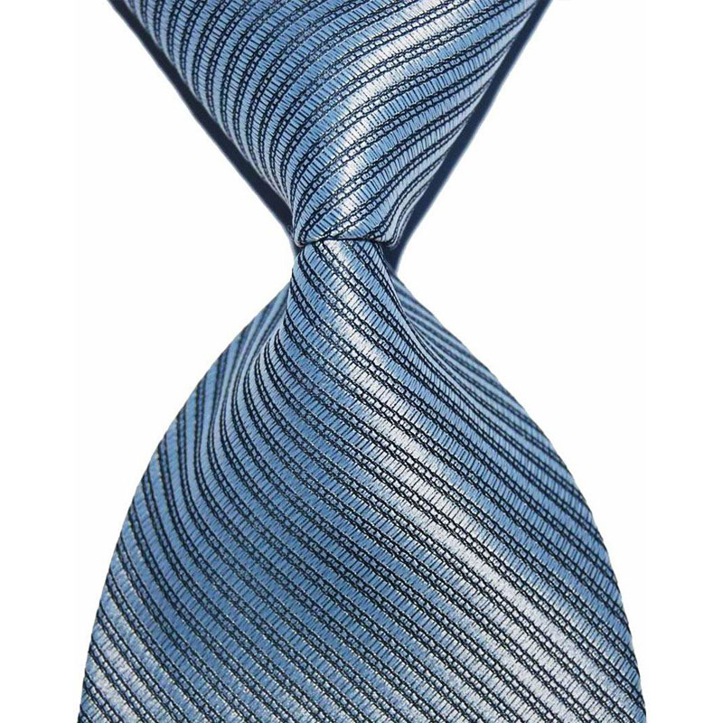 Couleur unie rayé cravate pour hommes cravate soie 10cm largeur Jacquard tissé vêtements de cérémonie affaires de mariage fête de noël: Argent