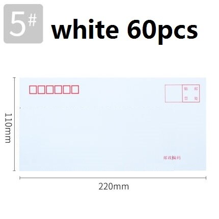 Brown Kraft Paper Envelope International Standard White Letter Pocket Business Office Files Documents Bills Students Sobres 3426: 3422 60pcs