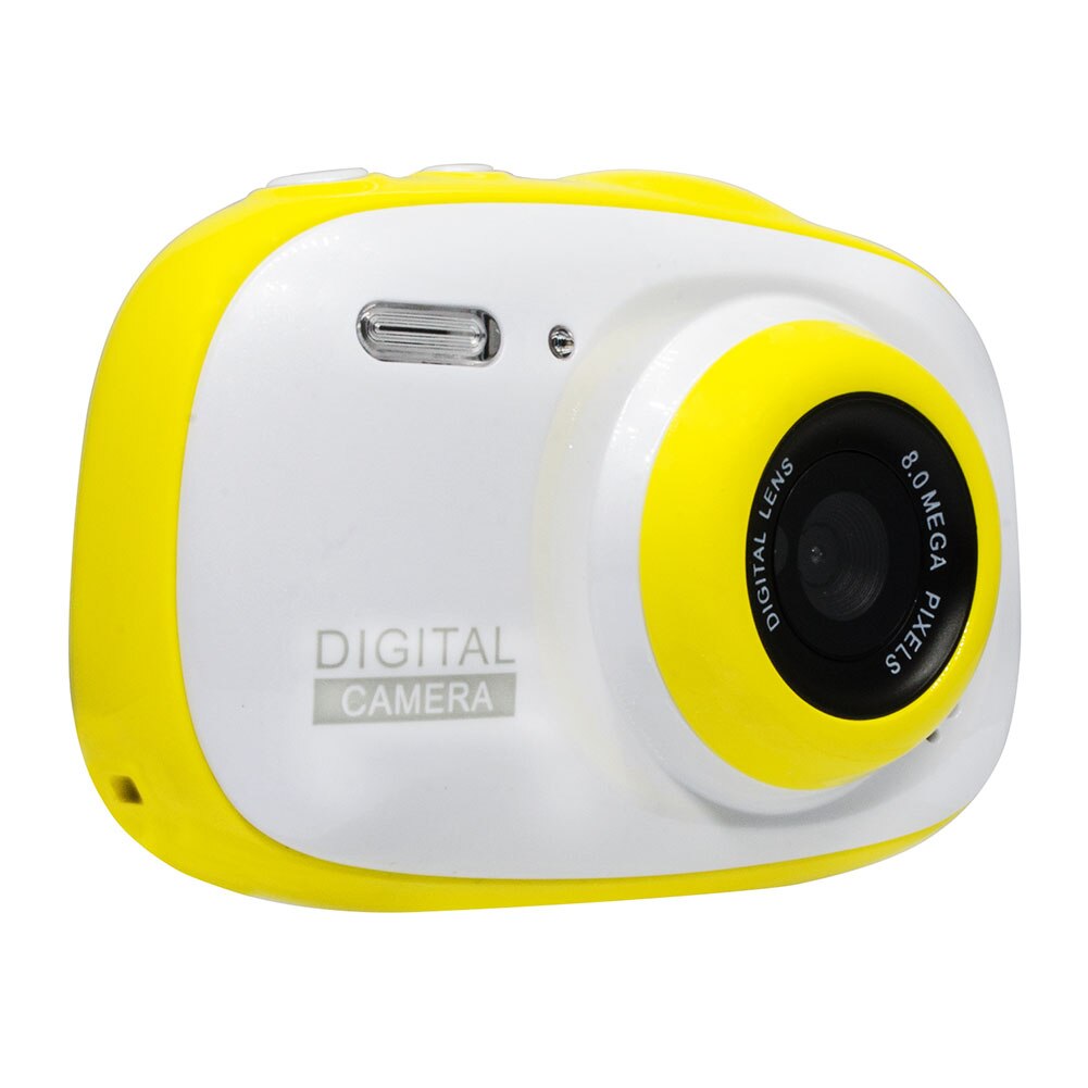 Tidsindstillet optagelse videooptager digitalkamera mini børn videokamera vandtæt fødselsdag 2 tommer hd skærm bærbar letvægts: Gul
