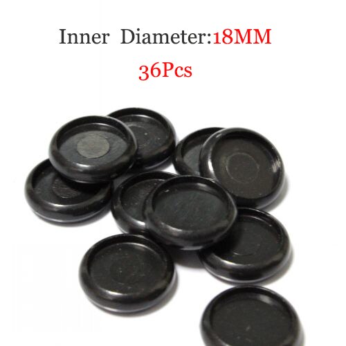 Löysä kirjasidonta levy musta muovinen pyöreä solki noin rulla sienireikä spira sisäkirjat toimistotarvikkeet: 36 kpl 18mm levyä